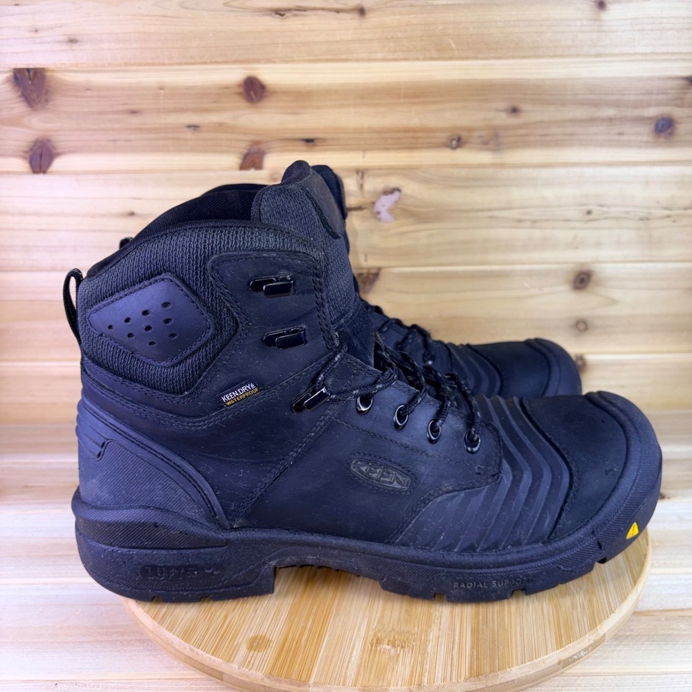 KEEN Work Boot Men 14D Black Utility Portland 6" KBF Waterproof Carbon-Fiber Toe - Picture 2 of 15